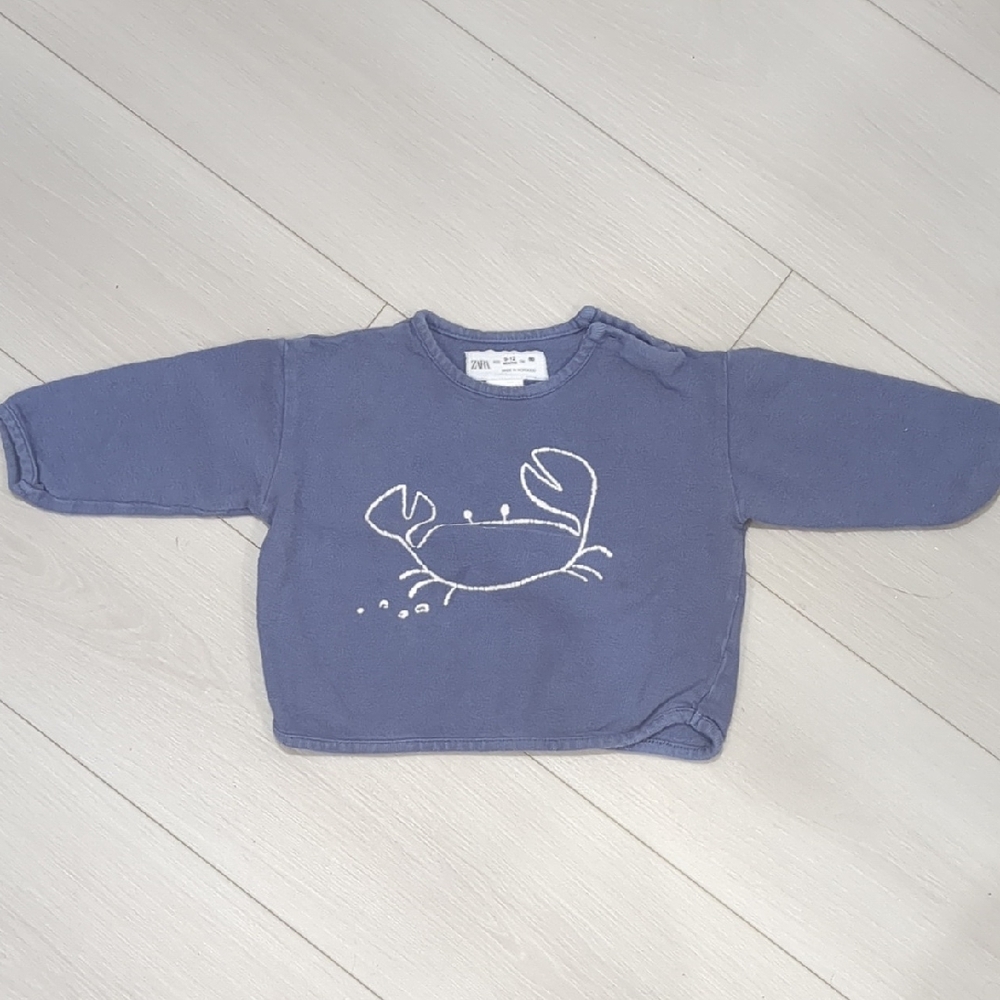 Kids Blue Crab Graphic Sweatshirt